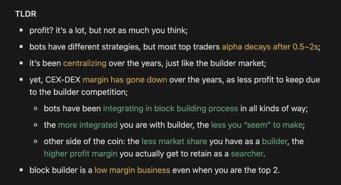 How much profit can MEV Bot make from CEX-DEX arbitrage?