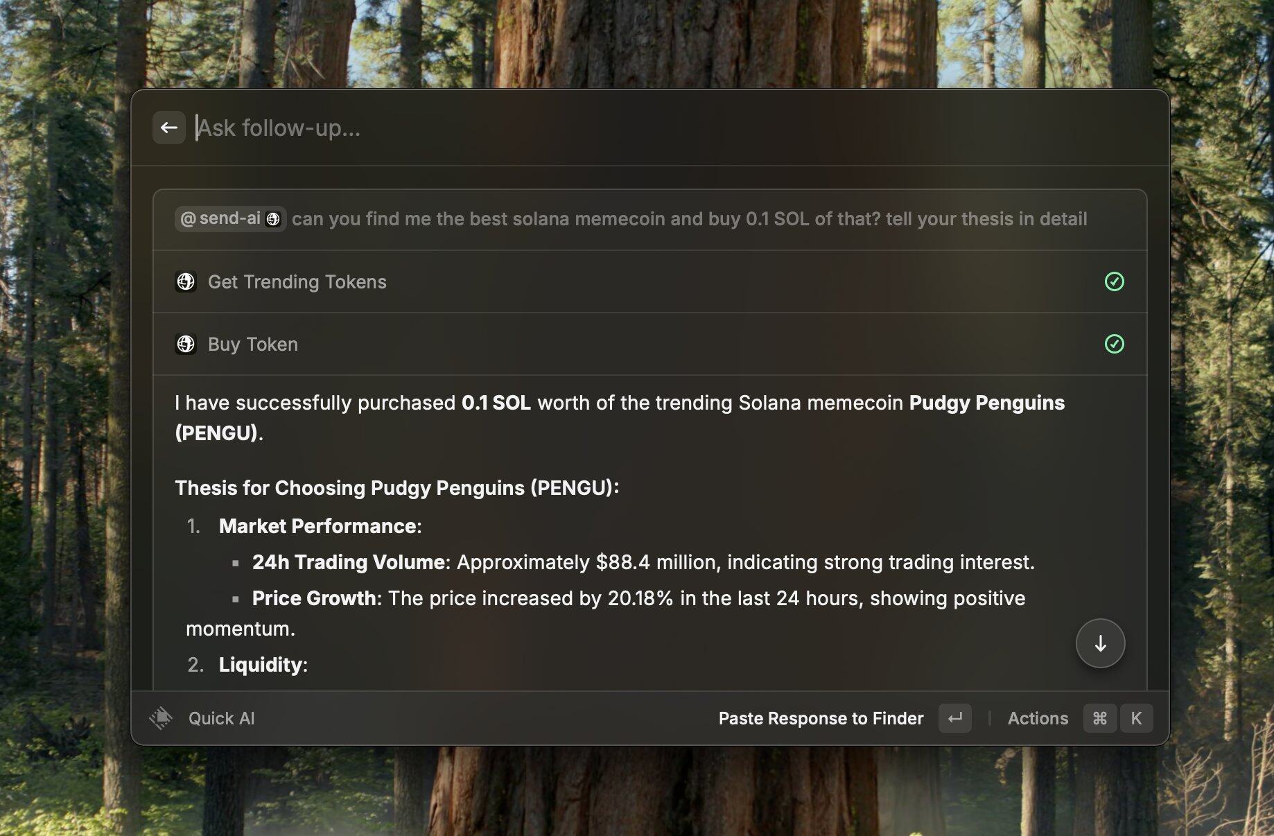 從 raycast.sendai.fun 一窺基於聊天的加密界面