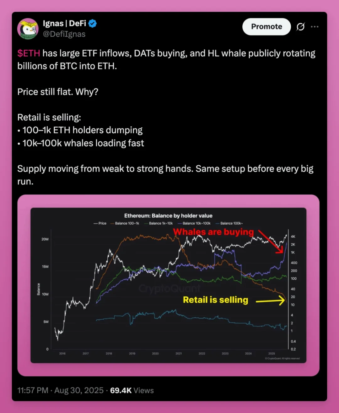 Whale vs Retail holdings
