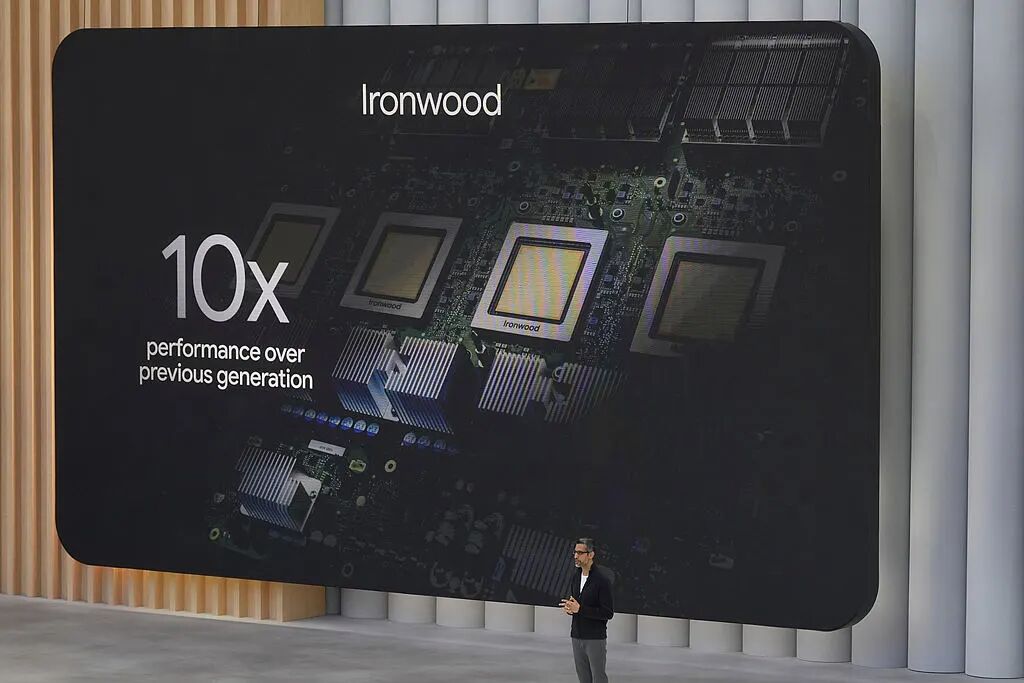 Google CEO Sundar Pichai introduces TPU chips.